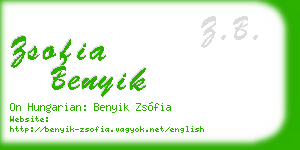 zsofia benyik business card